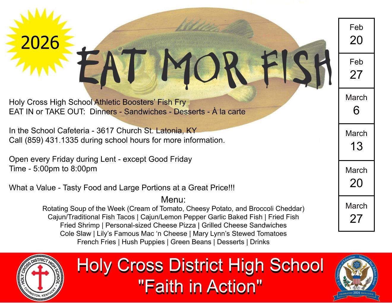 2026 Hc Fish Fry Flyer