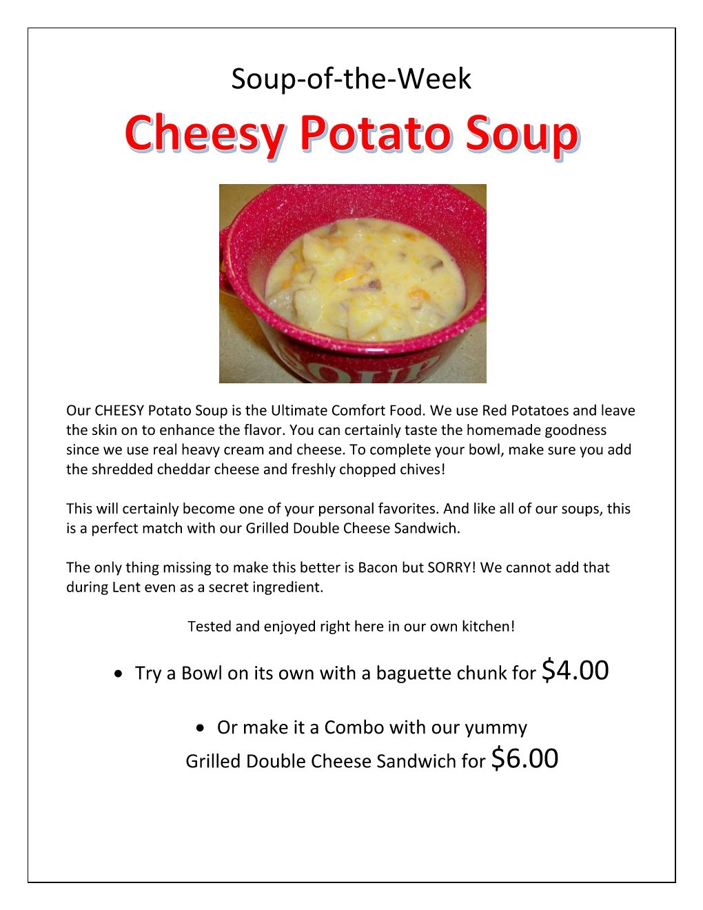 Cheesy Potato Soup