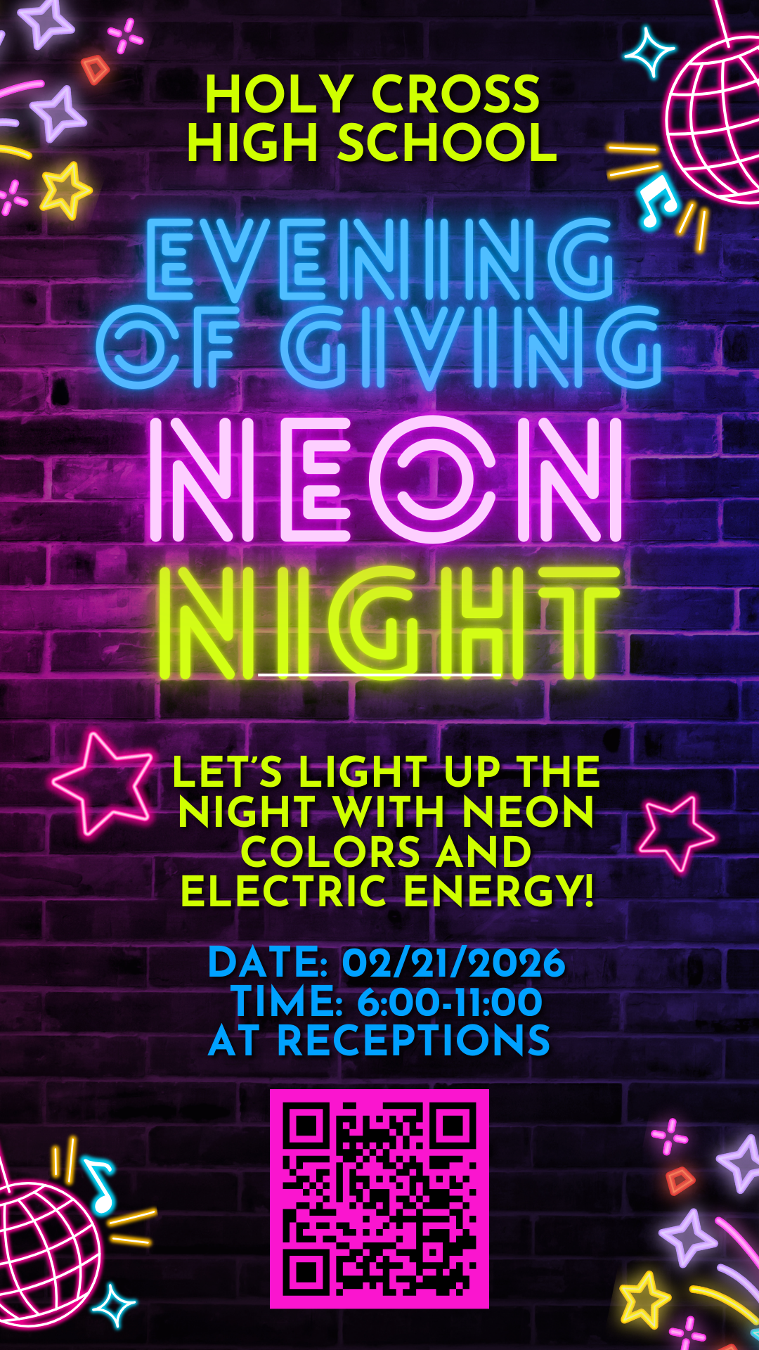 Green And Pink Bright Neon Night Party Your Story 2