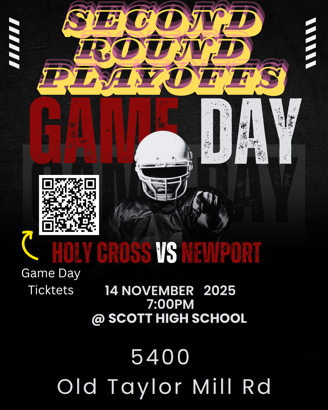 Red And Black Modern Bold American Football Game Day Instagram Post 8