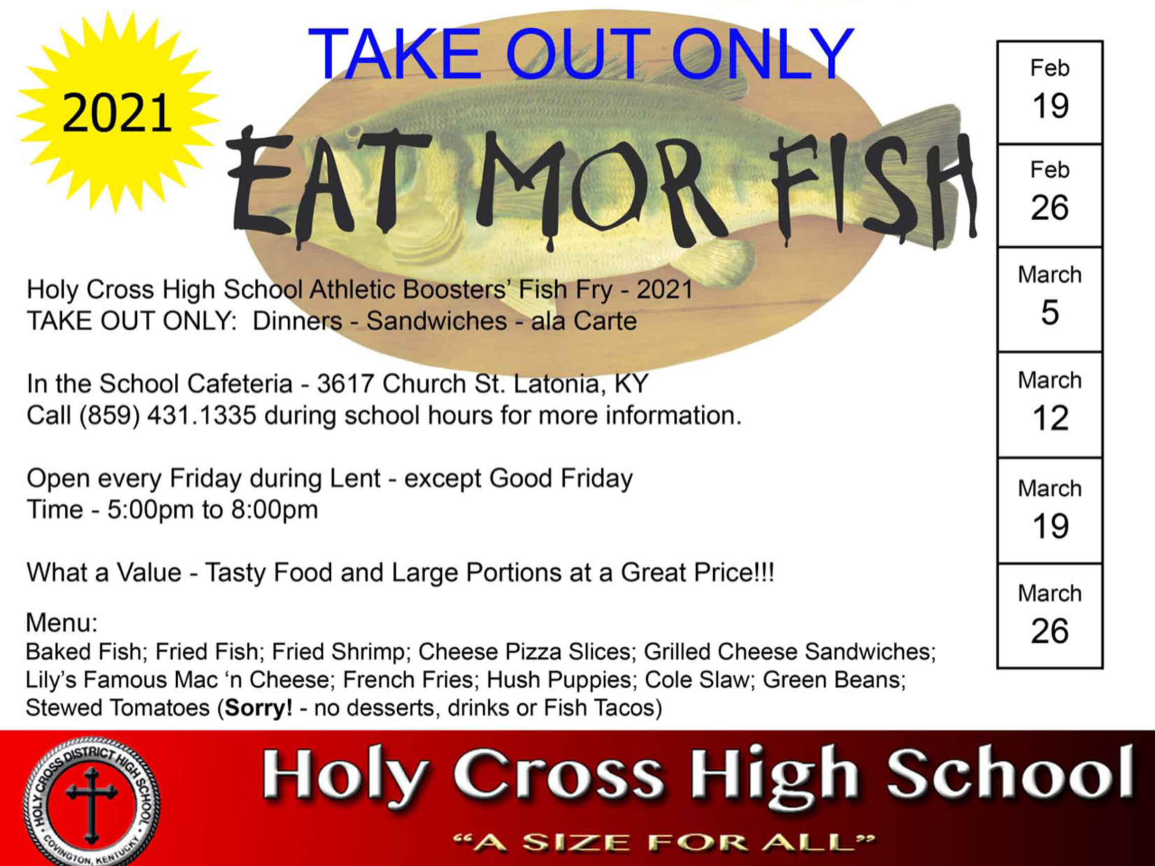 Hc Fish Fry 2021 Flyer